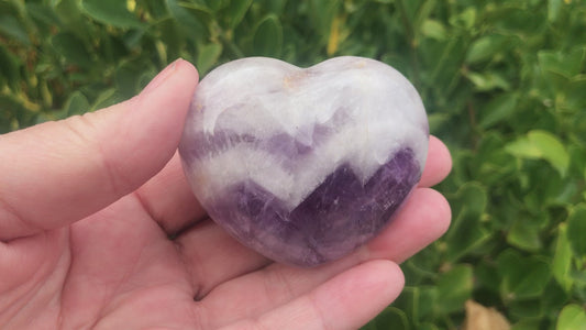 Chevron Amethyst Hearts