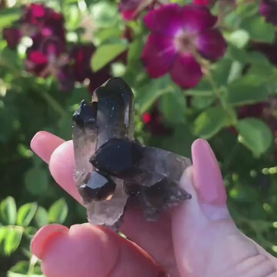 Mini Smoky Quartz Cluster Druzy, Natural Crystal Specimen, Healing Stone Decor, Meditation Altar Display, Spiritual Energy Accent Piece