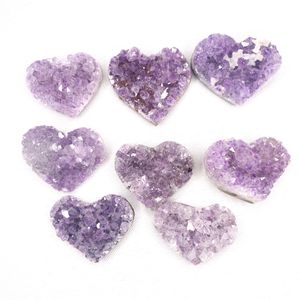 Amethyst Heart Druzy small 1"