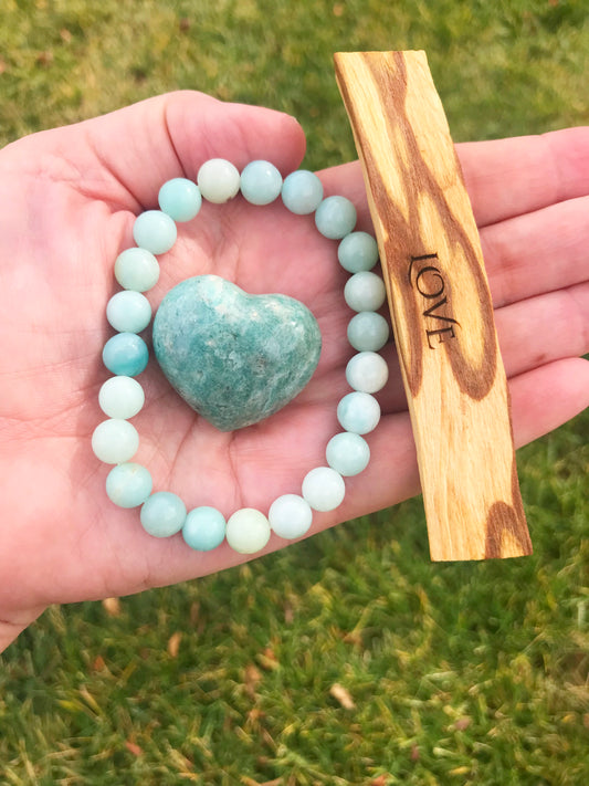 Amazonite Heart Set
