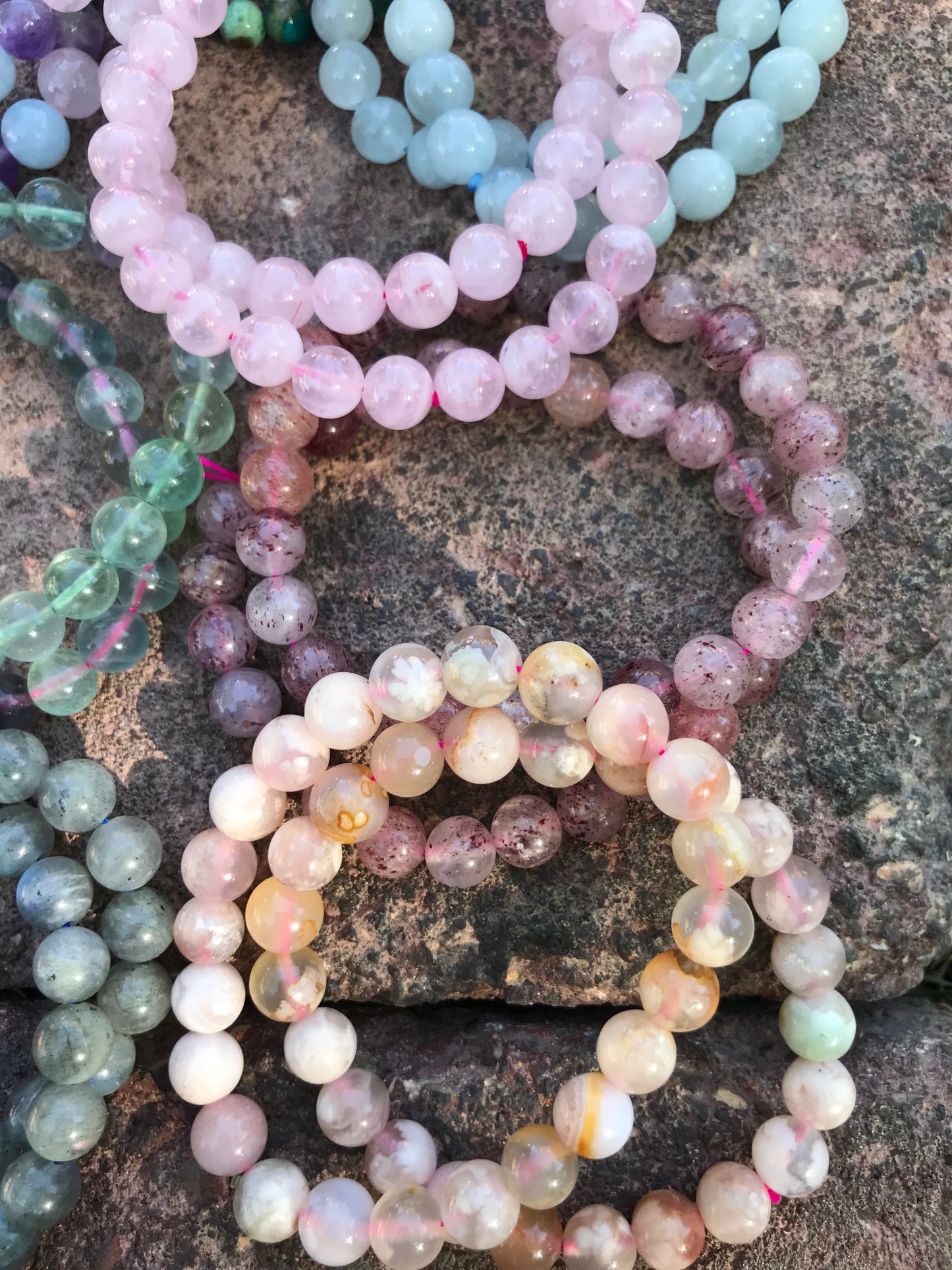 Red Adventurine Gemstone Bracelet 8mm