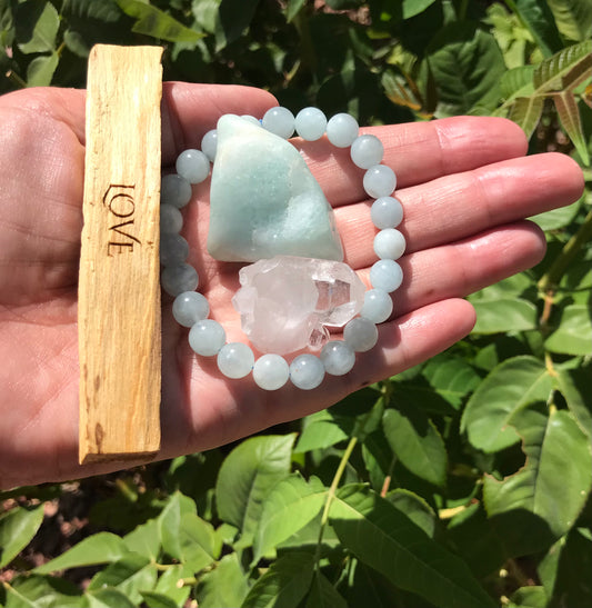 Aquamarine Bracelet Set