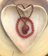 Knotted Crystal Necklace Set with Carnelian