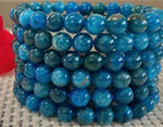 Blue Apatite Gemstone Bracelet 8mm