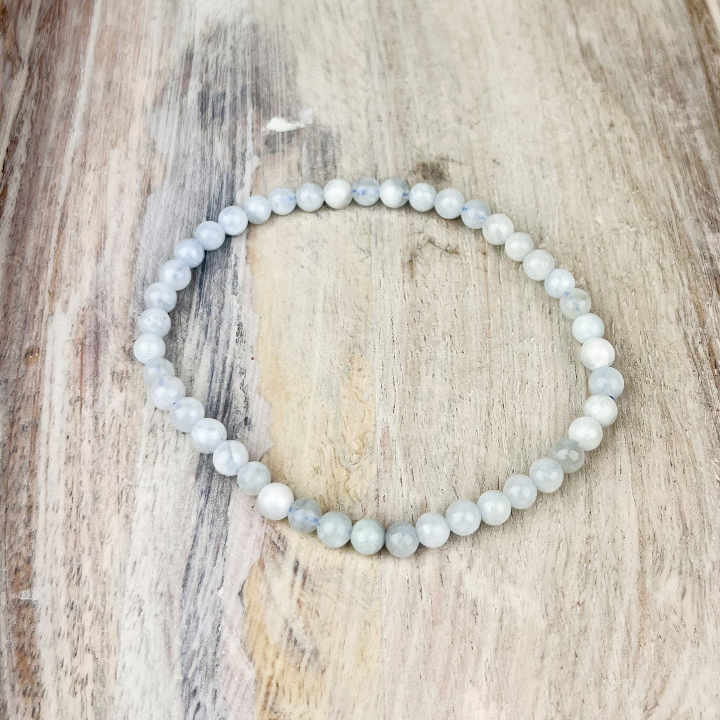 Aquamarine Gemstone Bracelet 4mm