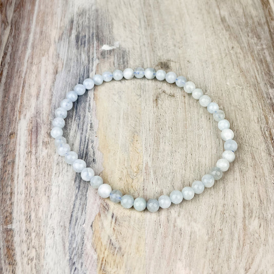 Aquamarine Gemstone Bracelet 4mm