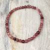 Red Adventurine Gemstone Bracelet 4mm