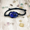 Hand Knotted Crystal Bracelet with Lapis