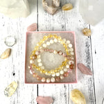 Handcrafted New Beginnings Bracelet Set with Citrine, Agate, and Moonstone