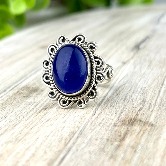 Chalcedony Gemstone .925 Sterling Silver Ring