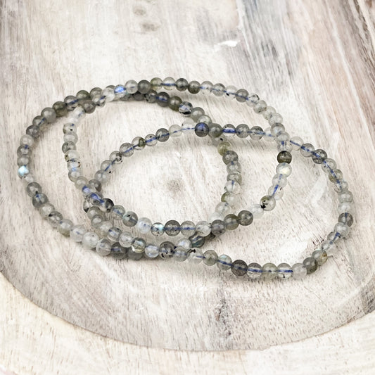 Labradorite Gemstone Bracelet 4mm