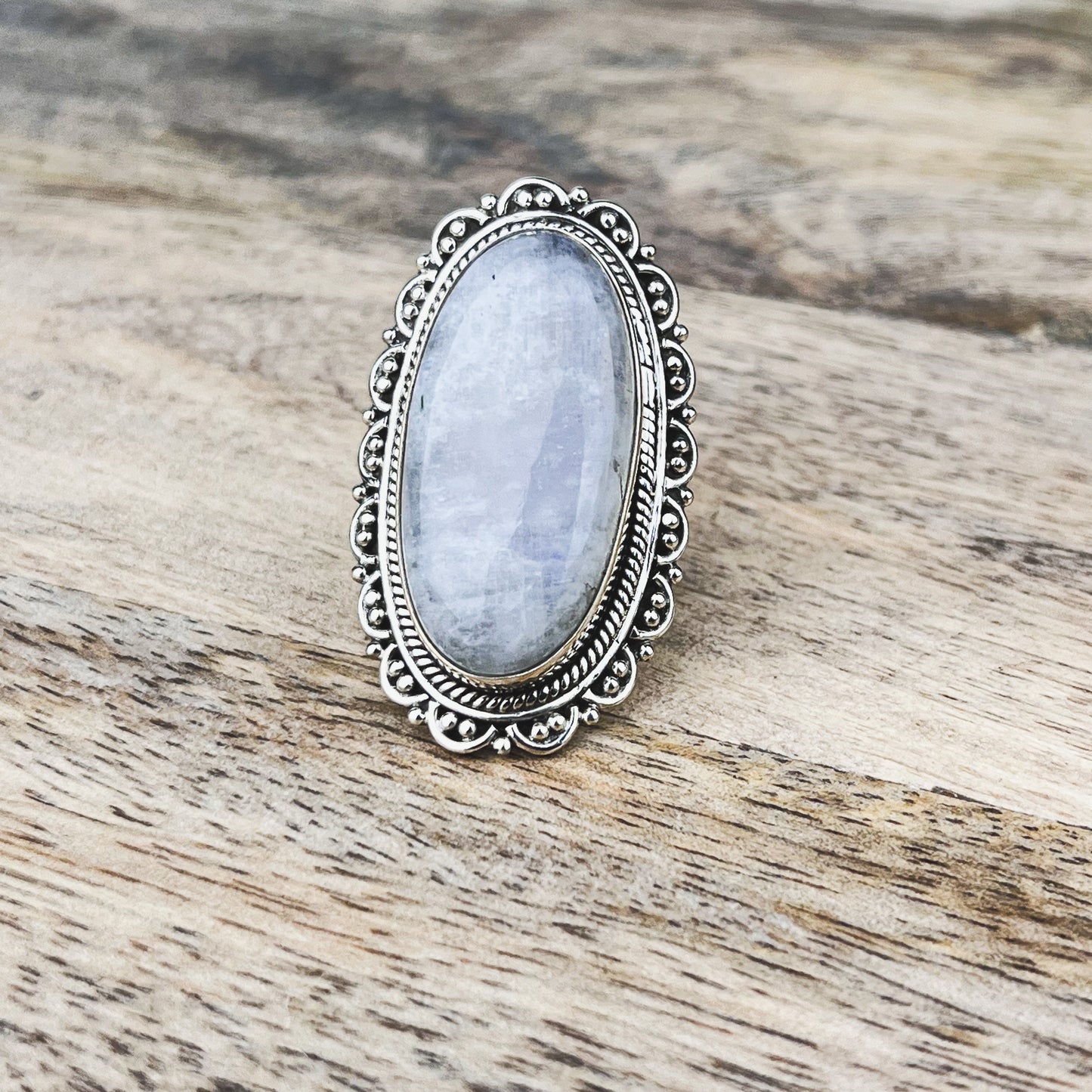 Moonstone Gemstone .925 Sterling Silver Ring
