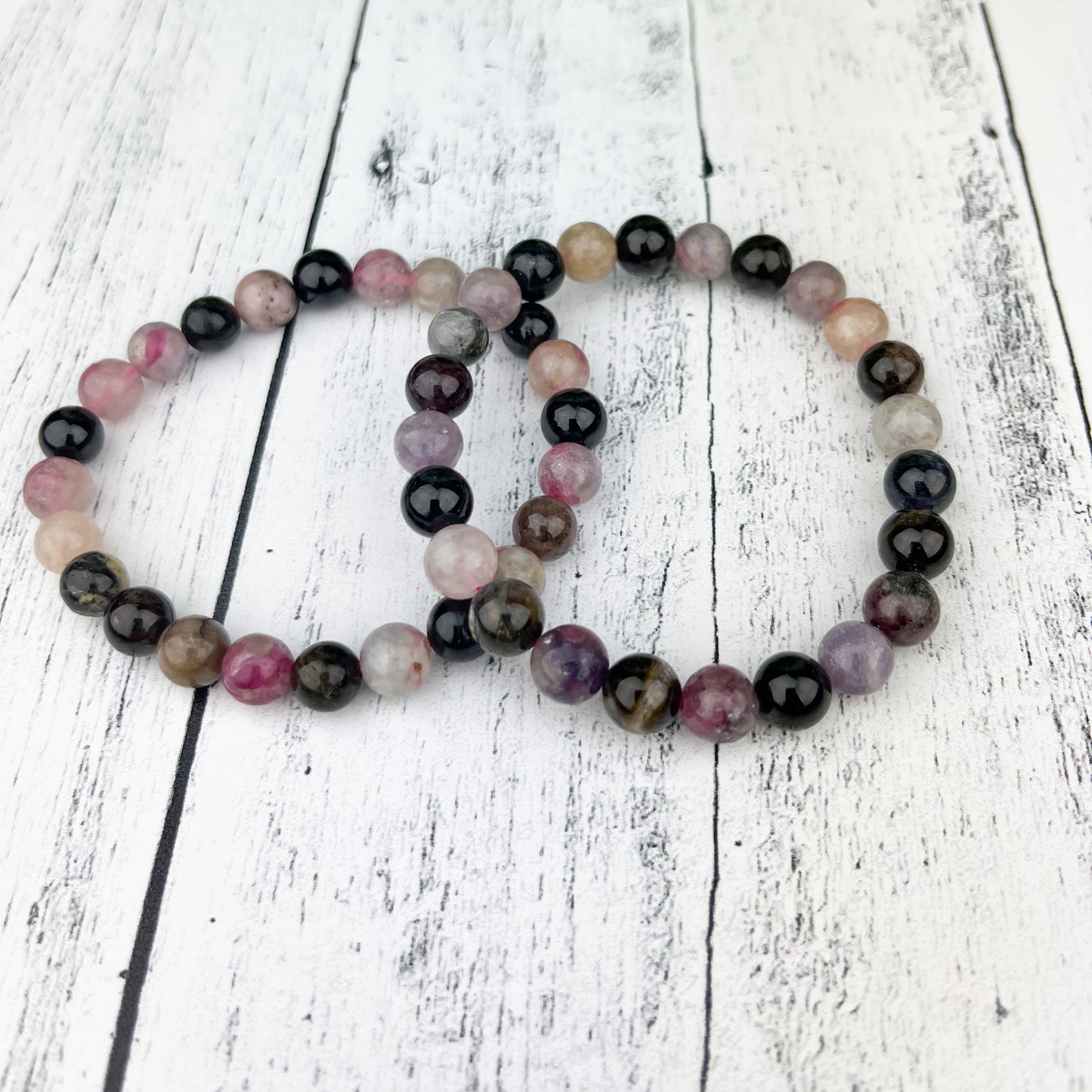 Watermelon Tourmaline Gemstone Bracelet 8mm
