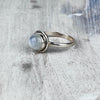 Rainbow Moonstone Gemstone .925 Sterling Silver Ring