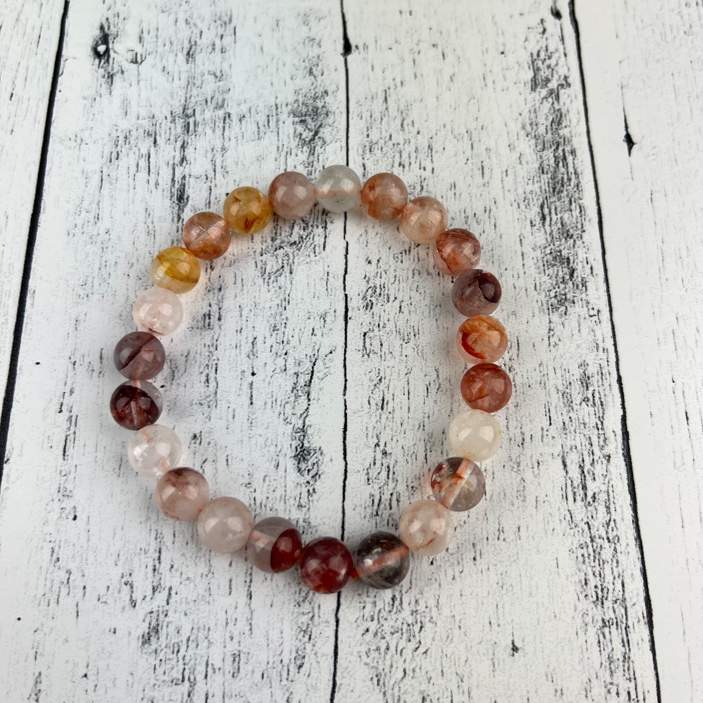Fire Quartz Gemstone Bracelet 8mm