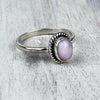 Pink Opal Gemstone .925 Sterling Silver Ring