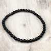 Black Tourmaline Gemstone Bracelet 4mm