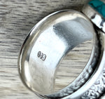 Turquoise Meditation Spinner Gemstone .925 Sterling Silver Ring