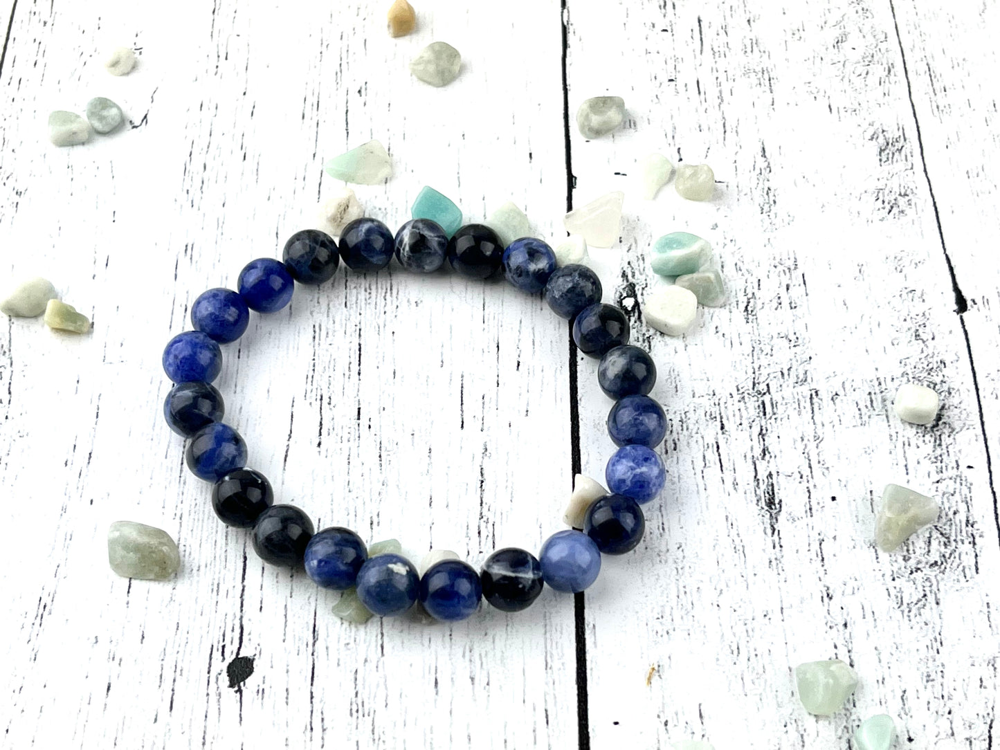 Sodalite Gemstone Bracelet  8mm