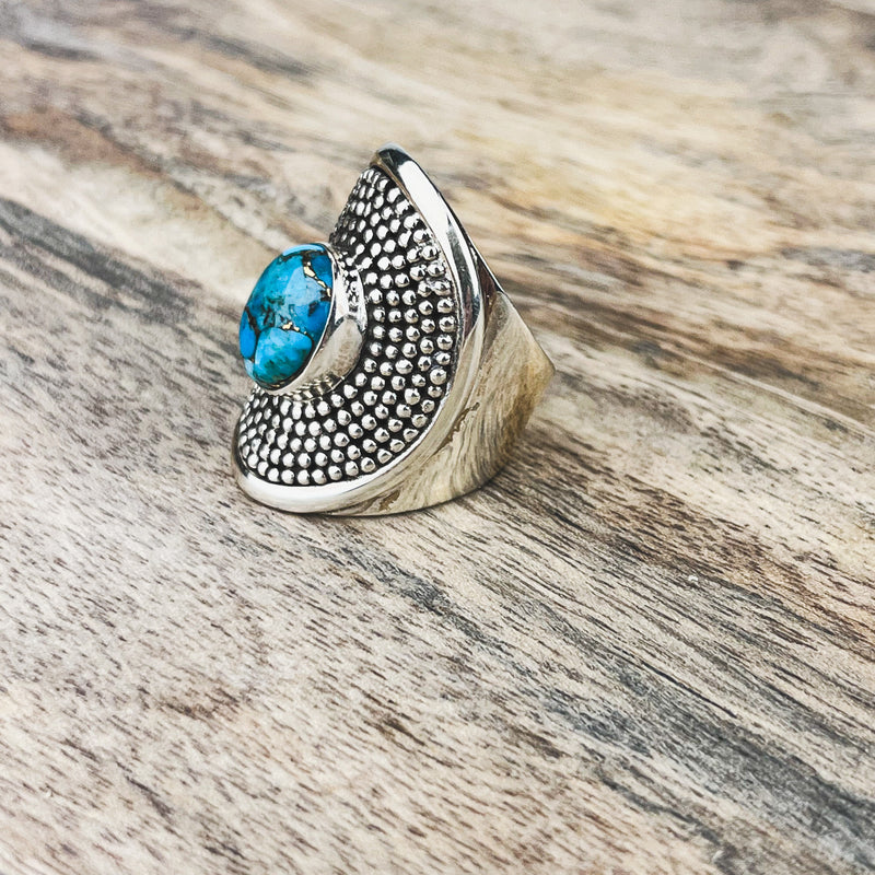 Turquoise Gemstone .925 Sterling Silver Ring