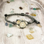Hand Knotted Crystal Bracelet with Citrine