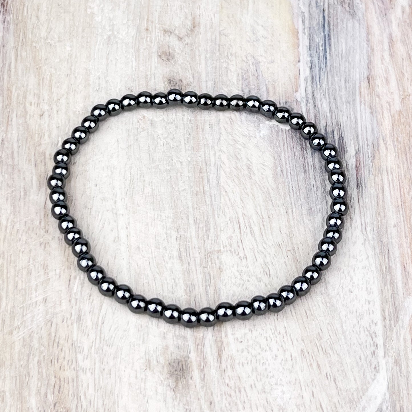 Hematite Gemstone Bracelet 4mm
