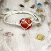 Hand Knotted Crystal Bracelet with Carnelian
