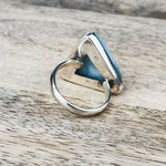 Larimar Gemstone .925 Sterling Silver Ring